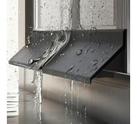 Self Adhesive Window Weather Bar, Rubber Rain Deflector Strip, Exterior Drip Guard for Outer Edge, Cut to Size, Acrylic Backing, Helps Prevent Water Ingress(B 45MM,L 2M)