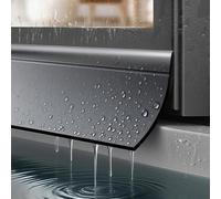 Self Adhesive Window Weather Bar, Rubber Rain Deflector Strip, Exterior Drip Guard for Outer Edge, Cut to Size, Acrylic Backing, Helps Reduce Water Ingress(B,35MM*3M)