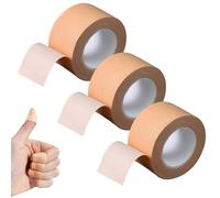 Self-Adhesive Wrap Tape, 3 Rolls 2.5cm x 5m Skin Color Cohesive Bandage Wrap, Breathable Self Adhesive Bandage Tape for Securing a Variety of Catheters, Wound Dressing Care and Sports