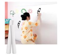 Self-Adhesive Writing Board Self Adhesive Electrostatic Dry Erase Whiteboard Contact Paper Roll White Multiple Sizes(47.3x196.9IN(1.2x5m))