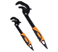 Self Adjusting Wrench - 38cmx26cm 2 Piece Carbon Steel Spanner, Adjustable Pipe Wrench, Twin Pack Spanner Set, High Carbon Steel Tool Hardware for Plumbing Repair Bathroom Basin