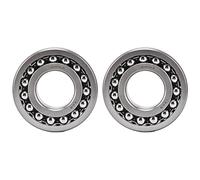 Self Aligning Ball Bearing 2 Row Radial Low Noise High Speed Operation Durable Steel Construction for Gear Box Motor Household Appliance 2Pcs Set (1308)