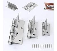 Self-aligning Spring Hinge， Spring Loaded Self Closing Cabinet Door Hinges Stainless Steel 2/3/4in Pack of 6/10 Pcs(4inch 100x62x1.3mm,6pcs)