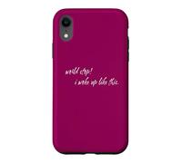 Self Aware Humor World Stop I Woke Up Funny Messy Mood Quote Case for iPhone XR