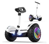Self-Balancing Scooter, All Terrain Hover Board with Bluetooth Speaker, LED Wheels, 120kg Load Capacity, Gift for Kids and Teenagers