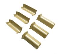 Self- Baseboard Corner Blocks, 3 Inside & 3 Outside Corners-Connector Between The Wall Base Cove Base Rubber Moulding Trim (L Gold)