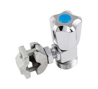 Self Bore Washing Machine Tap Chrome Plated with Integral Clamp Fitting - Easy Fit Valve for Water Supply Pipes