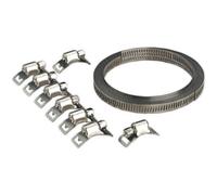 Self Build Hose Clip Set - Cut To Size - 8mm Band Width - 8 Worm Drive Clips