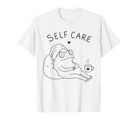 Self Care Frog Spa Relaxation Cute Cozy Wellness Humor Art T-Shirt
