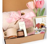 Self-Care Gift Basket for Women - Birthday Gifts for Her, Relaxing Spa Care Package with Cozy Blanket & Mug - Thoughtful Present for Mom, Sister, Wife, Friend (Great for Holidays & Special Occasions)