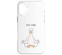 Self Care Goose - Funny Minimalist Yoga Zen Lover Case for iPhone 16 Plus