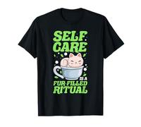 Self-Care is A Fur-Filled Ritual Cat Lover Kitten Kawaii T-Shirt