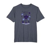 Self Care is Wine: Zen Wine Lover Autumn T-Shirt, Men's Big and Tall, Heather Blue, 4X Tall