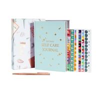 Self Care Journal, A5 Self-love Daily Journal Guided Self Discovery Log with 6 Sticker, Mental Health Personal Development Self-care Planner for Reflection Self-help Gratitude Mindfulness (Blue)