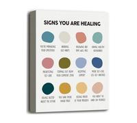 Self Care Wall Art - Mental Wellness Poster Bundle, Therapy Office Decor for Counselors, Mindfulness Affirmations for Home, Bedroom, Yoga Room (Framed,16x24inch(40x60cm))