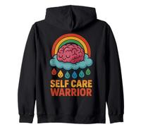 Self Care Warrior Mental Health Advocacy Zip Hoodie