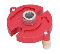 Self Center Dowel Jig Handheld Drill Guide Hole Puncher Locator Precise Positioning Dowel Drill Guide Aluminum Alloy with 3mm to 10mm 8 Drill Bushings Red