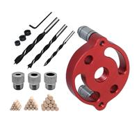 Self Centering Dowel Jig - Adjustable Drill Guide, Handheld Hole Locator Tool for Accurate Woodworking Drilling for Woodworkers Remodelers Contractors Carpenters Handymen Homeowners Kitchen Closet
