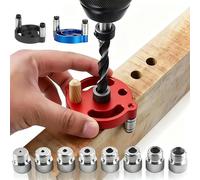 Self Centering Dowel Jig, Drill Guide Locator Self Centering Doweling Jig, 3/4/5/6/7/8/9/10mm Self Center Dowel Jig Handheld, Precision Drill Guide for Flawless Woodworking Joints (A 1PC)