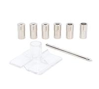 Self Centering Dowel Jig Kit Professional Alloy Steel Drill Bushing Set with Centering Punch for Woodworking Projects 6 Sizes Included