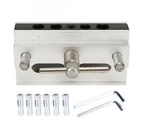 Self Centering Dowel Jig, Woodworking Drill Hole Guide Tool with 1/4in 3/8in 5/16in Sleeves, High Accuracy Doweling Jig for DIY Carpentry and Furniture Assembly