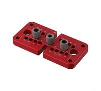 Self-Centering Doweling Jig Vertical Drilling Guide Hole Locator Puncher Tool for Woodworking Accurate Scale Ergonomic Handle Metal Red
