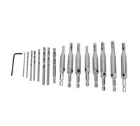 Self Centering Drill Bit Set, Hex Shank Hinge Drill Bits for Woodworking, 8 Sizes with Hex Key and Replacement Bits for Door Window Cabinet Installation
