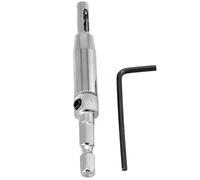 Self Centering Hinge Drill Bit Set with L-Wrench, High-Speed Steel for Door and Cabinet Installation, 7 Sizes Including 5/64'' to 1/4'', Woodworking Pilot Hole Tool