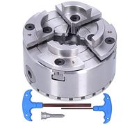 Self - Centering Lathe Chuck M33 4in 4 - Jaw Metal Chuck for Woodworking, Automatic Centering with 0.03mm Accuracy, Includes Wrenches and Screw for Wood Lathe Machines