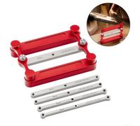 Self-Centering Marking Gauge with Parallelogram Design(B) | Parallelogram mechanism, automatic centering, stainless steel build, red finish, for ideal for alignment
