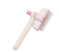 Self-Cleaning 360° Pet Grooming Brush - One-Button Hair Release for Cats & Dogs, Tangle-Free Shedding Solution (pink)