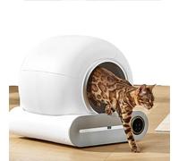 Self Cleaning Cat Litter Box, 65L Automatic Cat Litter Tray, No Scooping Self-Clean, Odor Removal, APP Control, Weight Monitoring, Sensors Safety Protection, Suitable for Multiple Cats