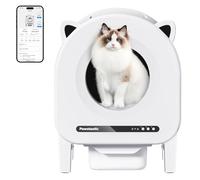 Self Cleaning Cat Litter BOX, 68 L Extra Large Automatic Cat Litter Tray for Multiple Cats, with Safety Protection, APP Control, Odor Removal Smart Robot Litter Box, 2 Roll Trash Bags