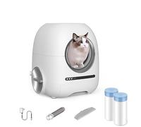 Self Cleaning Cat Litter Box, Automatic Litter Box with App Monitoring, Pull-Out Automatic Bag Sealing and Intelligent Ventilation