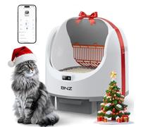 Self Cleaning Cat Litter Box for Multiple Cats,Automatic,Spacious Open Top,Weight Sensing Safety Design,Quite,Smart App Control,14 Days of Large Capacity,Easy to Use,with A Fan to Remove Odors,White