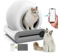 Self Cleaning Cat Litter Box, WiFi Enabled with App Control, Easy to Clean, Includes Garbage Bags and Mats