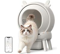 Self Cleaning Cat Litter Tray,65L Automatic Litter Box Safety Sensors App Control,Smart Litter Box Anti-Pinch Smart Robot, Large Cat Toilet For Multiple Cats With Trash Bag,More Safe Ideal For Cat