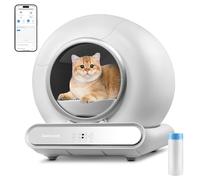 Self Cleaning Cat Litter Tray, 65L Extra Large Automatic cat Litter Tray Dual Odour Control,APP Control,Safety Protection,Lower Entry, Easy Clean, Anti-pinch Smart Litter Box for Multiple Cats