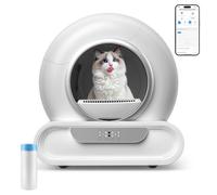 Self Cleaning Cat Litter Tray, 65L Extra Large Capacity Automatic cat Litter Tray for Multiple Cats, APP Control/Safety Protection/Lower Entry/Odor Removal, Easy Clean, Anti-pinch Smart Cat Toilet Box