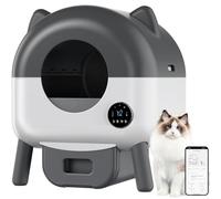 Self Cleaning Cat Litter Tray,66L Automatic Litter Box Safety Sensors App Control 6 Ambient Lights Adjustable,Smart Litter Box Anti-Pinch Smart Robot, Large Cat Toilet For Multiple Cats With Trash Bag