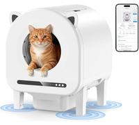 Self Cleaning Cat Litter Tray, 68L Large Automatic Litter Box for Multiple Cats, Smart Robot Box with App Control, 15 Safety Sensor, Odor Control, with 2 Roll Trash Bags/Litter Mat