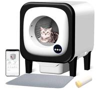 Self Cleaning Cat Litter Tray, 72L Extra Large Automatic Cat Litter Tray with Safety Sensors APP Control Odour Removal, Deodorization Smart Robot Litter Box with Litter Mat for Multiple Cats