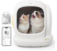 Self Cleaning Cat Litter Tray,75L Big-Opening Automatic Litter Box,APP Control Electric Smart Robot Litter Box, Cat-trap Risk,Deodorize,Low Entry,for cats weighing 1.5 to 10kg
