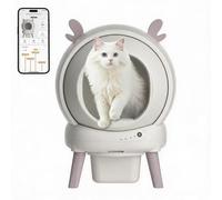 Self Cleaning Cat Litter Tray, Anti-Pinch Automatic Cat Litter Box | Odor-Free 65 L Large Space & Trash Bags, with APP Control, Instant Cleaning Electric Robot Litter Box for Multiple Cats