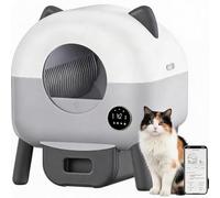 Self Cleaning Cat Litter Tray, Automatic Cat Litter Box for Multiple Cats | 76L Large Capacity Smart Electric Litter Box, No Subscription App Control, Odour Control & Anti-Pinch Safety Sensors
