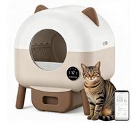 Self Cleaning Cat Litter Tray, Automatic Cat Litter Box for Multiple Cats | 76L Large Capacity Smart Electric Litter Box, No Subscription App Control, Odour Control & Anti-Pinch Safety Sensors