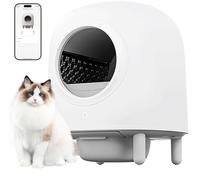 Self Cleaning Cat Litter Tray, Automatic Litter Box for Multi-Cats, 62L Capacity, Smart Litter Box with APP Control, Safety Protection, Odor Removal Cat Litter Box (White)