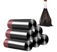 Self-Cleaning Cat Litter Tray, Bin Liners 50 x 45 cm,Bin Liners with Drawstring for Cat Litter Trays (Black Pack of 60)