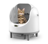 Self Cleaning Cat Litter Tray, Open-Top Automatic Cat Litter Tray with APP Control/Safety Protection/10L Large Waste Bin/Odor-Free Anti-pinch Smart Robot Litter Box for Multiple Cats Households