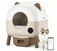 Self Cleaning Cat Litter Tray, Safe Anti-Pinch Automatic Cat Litter Box for Multi Cats, 76L Large Smart Litter Tray with App Control, Odour-Free & Quiet Motor